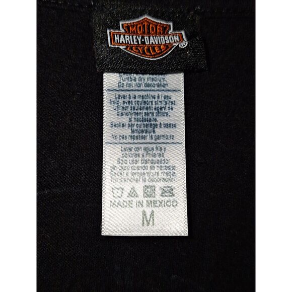 A Harley Davidson Motorcycles Women's Top Emblem Biker Summer Freedom Size M - Picture 3 of 8